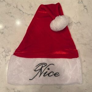 Naughty and Nice Adult Santa Hat